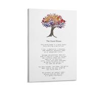 LZTEN The Guest House by Rumi - Canvas Poetry Art Print, Simple Literature Wall Art, Poem Physical Print, Modern Home Decor - Inspiring Poem Guest House Dec
