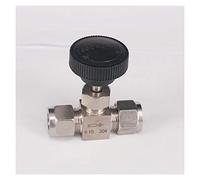 LZTVOIWT Needle Valve Fit 10mm OD Tube 304 Stainless Steel Shut Off Flow Control Needle Valve Compression Fitting 6.4 Mpa
