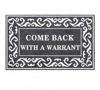 Lzuso Door Mat Indoor Outdoor Mats for Front Door Funny Grey Welcome Mats Durable Come Back with A Warrant Doormat Non Slip Rubber Backing for Entryway, Patio, High Traffic Areas