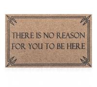 Lzuso Front Door Mat Welcome Mats 18" × 28" Durable Funny There is No Reason for You to Be Here Outdoor Indoor Mat for Entrance with Natural Rubber Backing, Ideal for Home Patio High Traffic Area