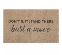 Lzuso Funny Front Door Mat Welcome Mat Don't Just Stand There Bust A Move Doormat Indoor Outdoor Door Non Slip Rubber Backing for Home Entry Yard Garage Decor Housewarming Gift
