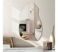 Lzuso Irregular Wall Mirror Decorative Hanging Asymmetrical Wall Mirrors for Bathroom Bedroom Living Room Entryway Modern Farmhouse Home Decor 60L x 35W cm