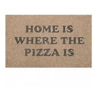 Lzuso Outdoor Entrance Front Door Mat Home Is Where the Pizza Is Doormat Non Slip Rubber Backing for Home Inside Outside Patio Entryway High Traffic Areas Funny Floor Welcome Mats
