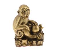 LZVMLNQI Pure Brass Chinese Twelve Animal Figurine Ornament Luck Charm Monkey