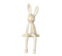 LZVMLNQI Rabbit Statues Animal Figures Hallway Easter Bedroom Office Bunny Sculptures white, 7.5x8x21cm