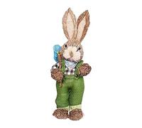 LZVMLNQI Straw Rabbit Easter Farmer Bunny Figure w/Carrot for Wedding Party Decor Green