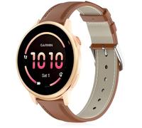 Lzwldan Leather Watch Bands Compatible with Garmin Vivoactive 6/5/3/Venu/Venu Sq/Venu 2 Plus, 20mm Soft Genuine Leather Replacement Wristband for Garmin Forerunner 165/55/245/645 Men Women