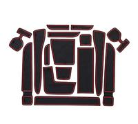 LZWLZW Car Door Slot Pad for Toyota Wish 20 Series, Door Groove Dust-proof Pad Anti-slip Durable Gate Slot Storage Mats Car Accessories,Red