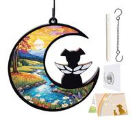 LZXLXS Dog Memorial Suncatcher, Loss of Dog Sympathy Gift for Pet Lovers, Cats Remembrance Ornament, Pet Memorial Gifts, Natural Landscape