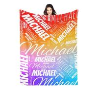 LZXSXZ Custom Blanket - Personalized Blanket Name Text - Custom Fleece Blanket for Adults Boys Girls - Customised Blanket for Family, Friends, Lovers Kids Birthday Valentines Day Gift
