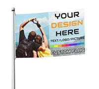 LZXSXZ Custom Flags - Personalised Flags - Design your own flag Picture Text LOGO - Create Your Own Outdoor Personalized Banner Camping Flag for Birthday/Holiday/Christmas