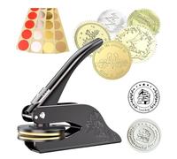 LZXSXZ Custom Logo Embosser Seal Stamp, Personalized Book Embosser for Libraries, Your Own Text or Logo Design for Books Business Cards, Wedding Invitations