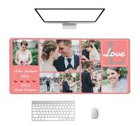 LZXSXZ Custom Mouse Pads - Personalized Mouse Pad with Your Photo Text Name - Design and Make Your Own Customized Mousepad - Mousepad Gift for Wife Husband Boy Girl Friend