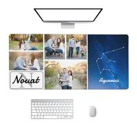 LZXSXZ Custom Mouse Pads - Personalized Mouse Pad with Your Photo Text Name - Design and Make Your Own Customized Mousepad - Mousepad Gift for Wife Husband Boy Girl Friend