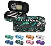LZXSXZ Custom Pencil Case with Name, Personalized Pen Bag Add Your Image Text, Large Storage Students Stationery Pen Box with Zipper Durable Pencil Box for Girls Boys Office School