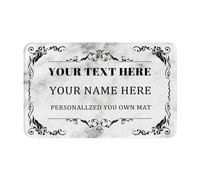 LZXSXZ Personalised Door Mat, Customized Welcome Door Mat, Custom Door Mats, Personalized Add Your Own Text Name on Doormat, Custom flannel Rug Pad for Foyer Front Porch Back Door Patio