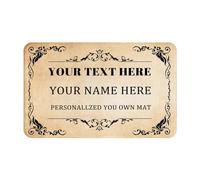 LZXSXZ Personalised Door Mat, Customized Welcome Door Mat, Custom Door Mats, Personalized Add Your Own Text Name on Doormat, Custom flannel Rug Pad for Foyer Front Porch Back Door Patio
