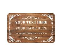 LZXSXZ Personalised Door Mat, Customized Welcome Door Mat, Custom Door Mats, Personalized Add Your Own Text Name on Doormat, Custom flannel Rug Pad for Foyer Front Porch Back Door Patio