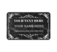 LZXSXZ Personalised Door Mat, Customized Welcome Door Mat, Custom Door Mats, Personalized Add Your Own Text Name on Doormat, Custom flannel Rug Pad for Foyer Front Porch Back Door Patio