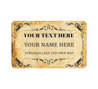 LZXSXZ Personalised Door Mat, Customized Welcome Door Mat, Custom Door Mats, Personalized Add Your Own Text Name on Doormat, Custom flannel Rug Pad for Foyer Front Porch Back Door Patio