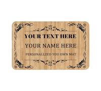 LZXSXZ Personalised Door Mat, Customized Welcome Door Mat, Custom Door Mats, Personalized Add Your Own Text Name on Doormat, Custom flannel Rug Pad for Foyer Front Porch Back Door Patio
