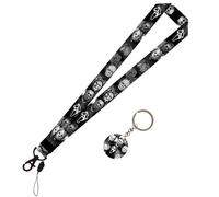 LZXXHM Cool Horror Scream Neck Lanyard for Keychain, ID Badge, Cell Phone，Terror Themed Keychain Gifts