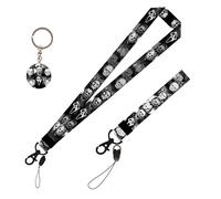 LZXXHM Horror Scream Wristl Strap and Cool Neck Lanyard - Stylish and Versatile Lanyard Set for Keys, Badges, and More