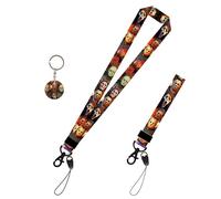 LZXXHM Horror Scream Wristl Strap and Cool Neck Lanyard - Stylish and Versatile Lanyard Set for Keys, Badges, and More （colored）