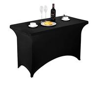 LZY Spandex Fitted Stretch Table Cover for 6 ft or 4ft or 8ft Folding Table, Rectangular Cocktail Tablecloth, Perfect for Party or Banquet