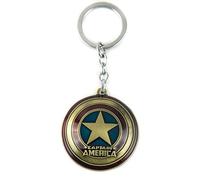 lzy-store Captain America's Shield Keyrings Keychains Bag Accessories Jewelrys (Metal ring with strings attached) (Copper)