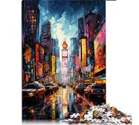 LZYANG 1000 Piece Neon New York Times Square Jigsaw Puzzle, Modern Style, Paper Material, 26x38cm, 1 Set, 1000 Pieces, 1000 Items, 1000 Content Count, 1000 Unit Count, Age 12 and Up