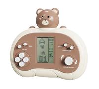 LZYCH Cute Cartoon Block Game Console Compact Portable 26 Retro Game Bricks/Race/Tank Combat Adjustable Difficulty/Speed Children/Student Birthday/Holiday Puzzle Cube Toys (Brown)
