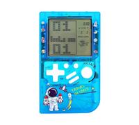 LZYCH Kids Brick Game Console Small Portable Transparent Body Built-in 23 Retro Blocks Games Adjustable Difficulty/Speed Powered By 2 AAA Batteries Kids/Students Birthday Toys (Blue)