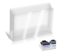 LZYDKH 10 PCS Acrylic Shelf Dividers, Clear Handbag Storage Adjustable Premium Handbag Storage Organiser Extendable for Kitchen Cabinets Bookcases Office Shelves (25 * 4 * 12cm)