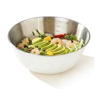 LZYDKH Stainless Steel Bowl Metal Mixing Bowl, 26cm Salad Bowls Large Capacity Salad Bowl Kitchen Food Container for Food Preparing and Serving Dishwasher Safe (Cream)