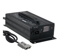 Lzyjck 24V 30A Forklift Battery Charger Trickle Chargers with LCD Display And 120A/175A Anderson Plug for Lead-Acid Batteries Charging,Black,120A Anderson