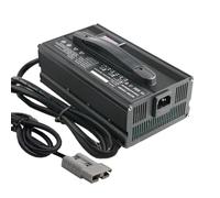Lzyjck 900W Forklift Battery Charger, 12V/24V/36V/48V/60V/72V Lead-Acid Chargers, with LCD Display 50A/120A/175A/350A Anderson Plug,48V 15A black,175A