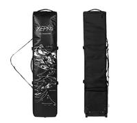 Lzyjck Snowboard Bag with Wheels, Rolling Double Ski Bags, Extendable Fits Boards Or 2 Sets, Helmet, Jacket & Boots for Air Travel And Road Trips,Black,165x36x18cm