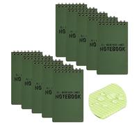 LZYMSZ 10PCS Waterproof Notebook, 3 x 5" 48 sheets Pocket Spiral Memo Paper Notepad All-Weather Field Notebooks, Tactical Note Book Police Rain Notepad with Grid Paper for Outdoor Activities Recording