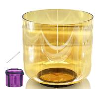 LZYMX Alchemy Crystal Clear Singing Bowl 6 Inch 432HZ, For Sound Healing And Meditation, Prayer, Stress Reduction, Beginners And Professionals(G Note)