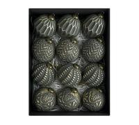 LZYWOD 12pcs 8cm Christmas Tree Ball Pendant Antique Christmas Ball Decoration Ornaments Tree Ornament Shatterproof Xmas navidad rustic ornaments farmhouse decor large For ornaments farmhouse ornamen
