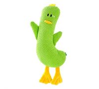 LZYWOD Dog Duck Toy, Squeaky Plush Puppy Toy for Dogs, Stuffed Interactive Teething Chewer Doll for Pet Playtime, Soft Pineapple Velvet Stuffed Toys for Indoor and Outdoor Fun (Crooked Duck)