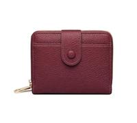 LZYWOD Elegant Women Short Wallet Lychee Pattern Fashion Pu Business Purse Bank/ID/Credit Leather Card Organizer Color R9N4 Zippe