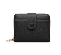 LZYWOD Elegant Women Short Wallet Lychee Pattern Fashion Pu Leather Business Purse Bank/ID/Credit Organizer Zipper Card Color