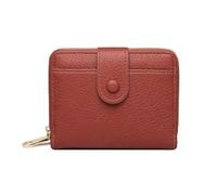 LZYWOD Elegant Women Short Wallet Lychee Pattern Fashion Pu Leather Business Purse Card Color Zipper Organizer Bank/ID/Credit