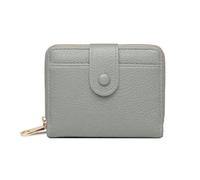 LZYWOD Elegant Women Short Wallet Lychee Pattern Fashion Pu Leather Business Purse Zipper Card Organizer Color Bank/ID/Credit