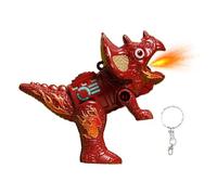 LZYWOD Fire-breathing Dinosaur Figurine,Fire Breathing Dragon Toy, Flame-spitting Triceratops Tyrant Keychain,Ideal Dinosaur with f