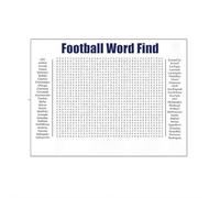 LZYWOD Jumbo Thanksgiving Word Search Poster, Wall Game!Larger-Than-Life Christmas Word Search Puzzle Poster, 2026 New Interactive Activity Posters for Family, Classroom & Party (Football Word Find)