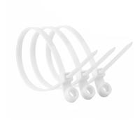 LZYWOD Nylon Cable Ties with Mounting Hole 5x200mm, Self-Locking Zip Ties Strap and Organizing, Black, white For Fastening U8L9