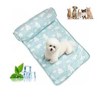 LZYWOD Pet Ice Silk Nest Mat Summer Cooling Dog Bed Comfortable Cushion Slip With Pad Kitten Sleeping Mat Puppy Pillow Dog